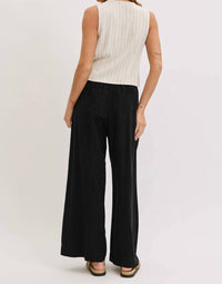Sweet Lovely By Jen - Wide Leg Drawstring Pants With Pockets