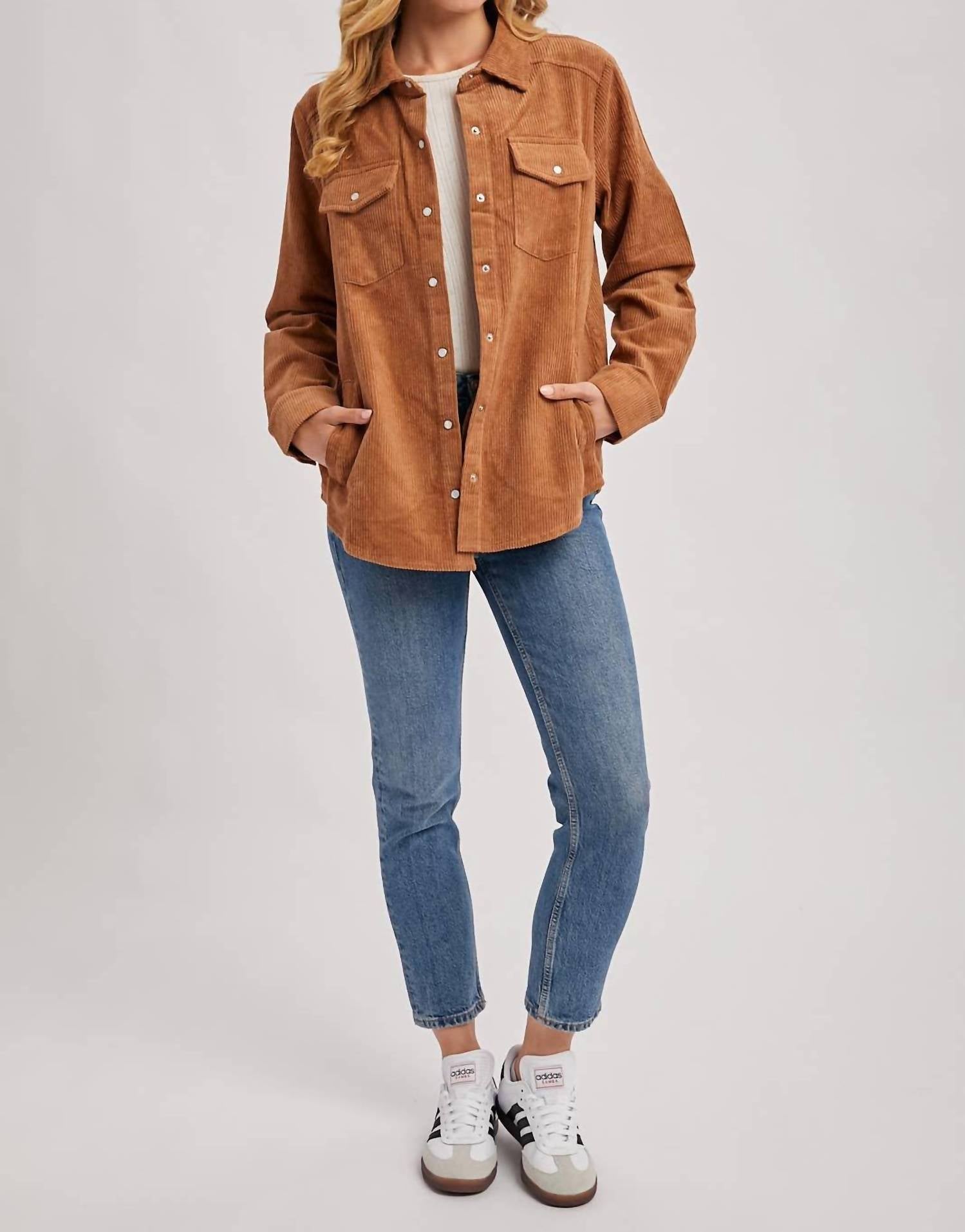 Bluivy - Corduroy Button Down Shacket