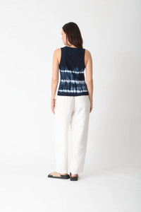 Electric & Rose - Tie-dye Linear Scoop Tank Top