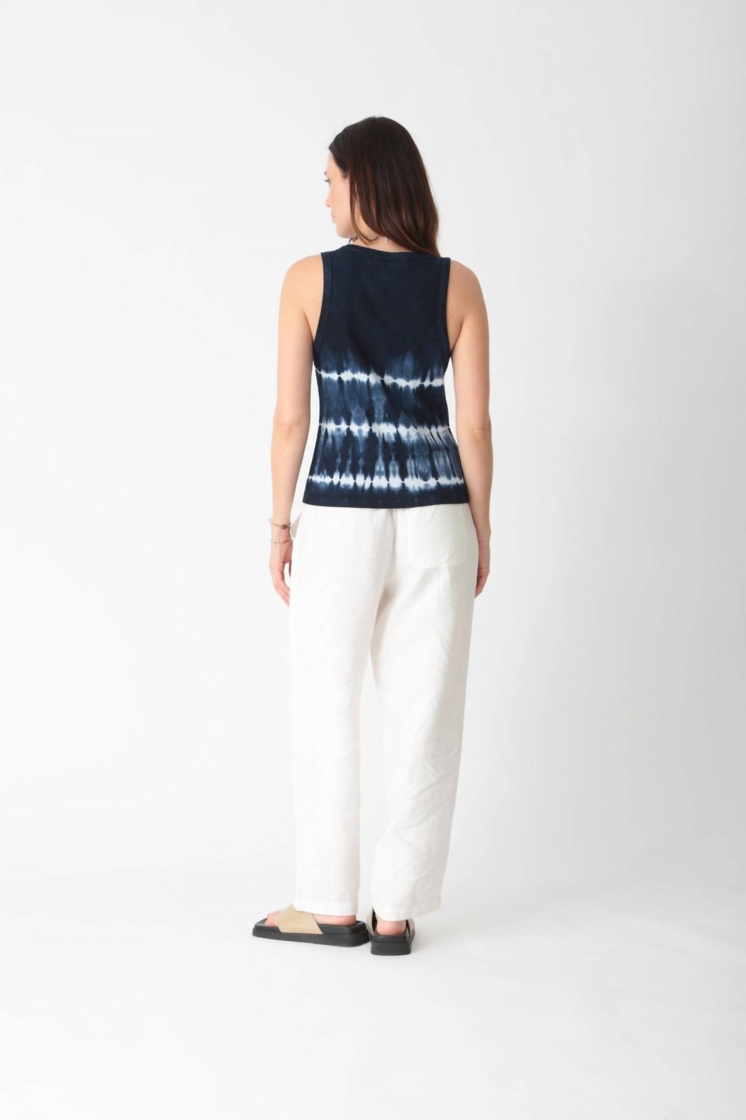 Electric & Rose - Tie-dye Linear Scoop Tank Top