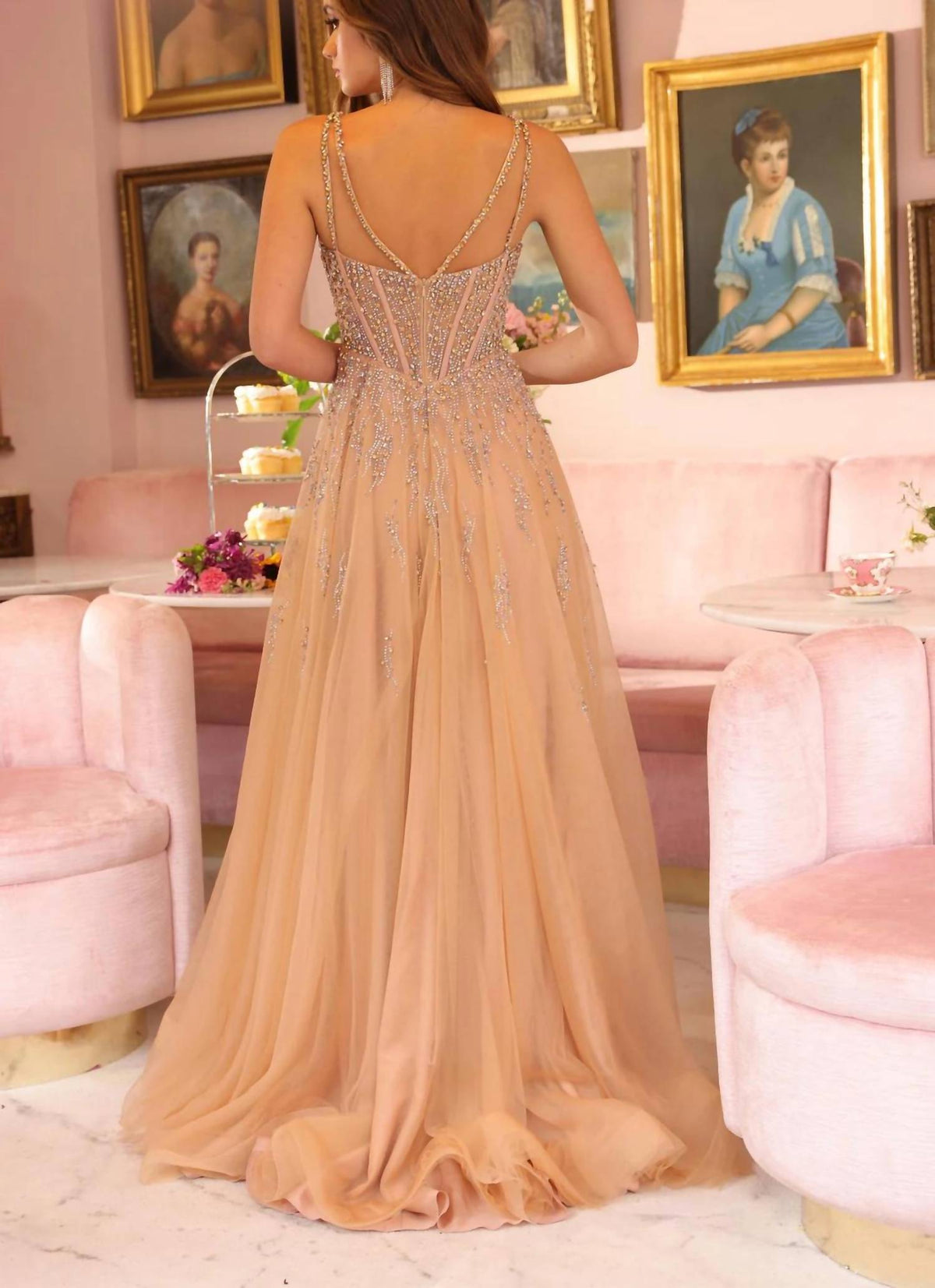 Ava Presley - Beaded A-Line Ballgown