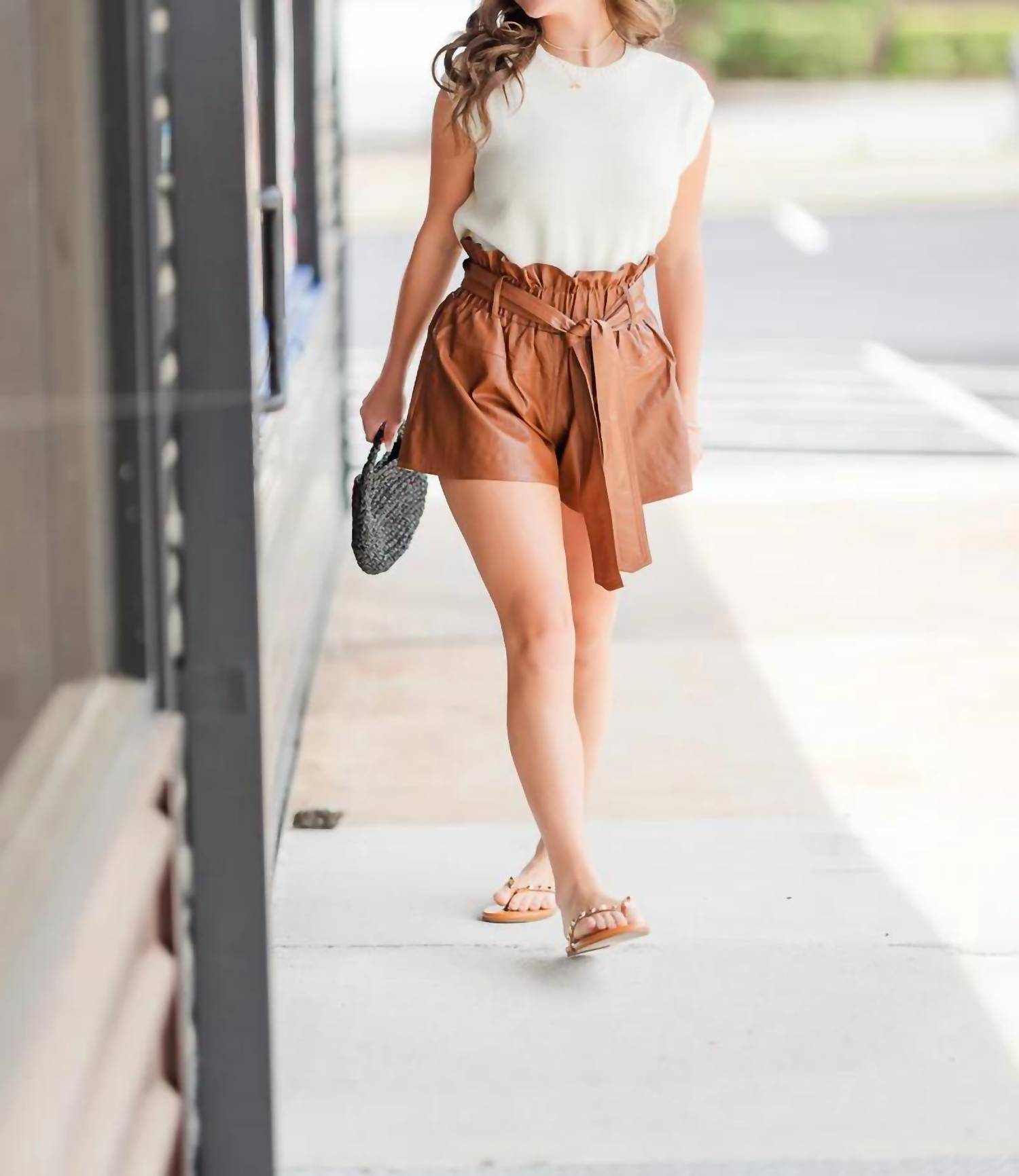 Karina Grimaldi - Juana Leather Shorts