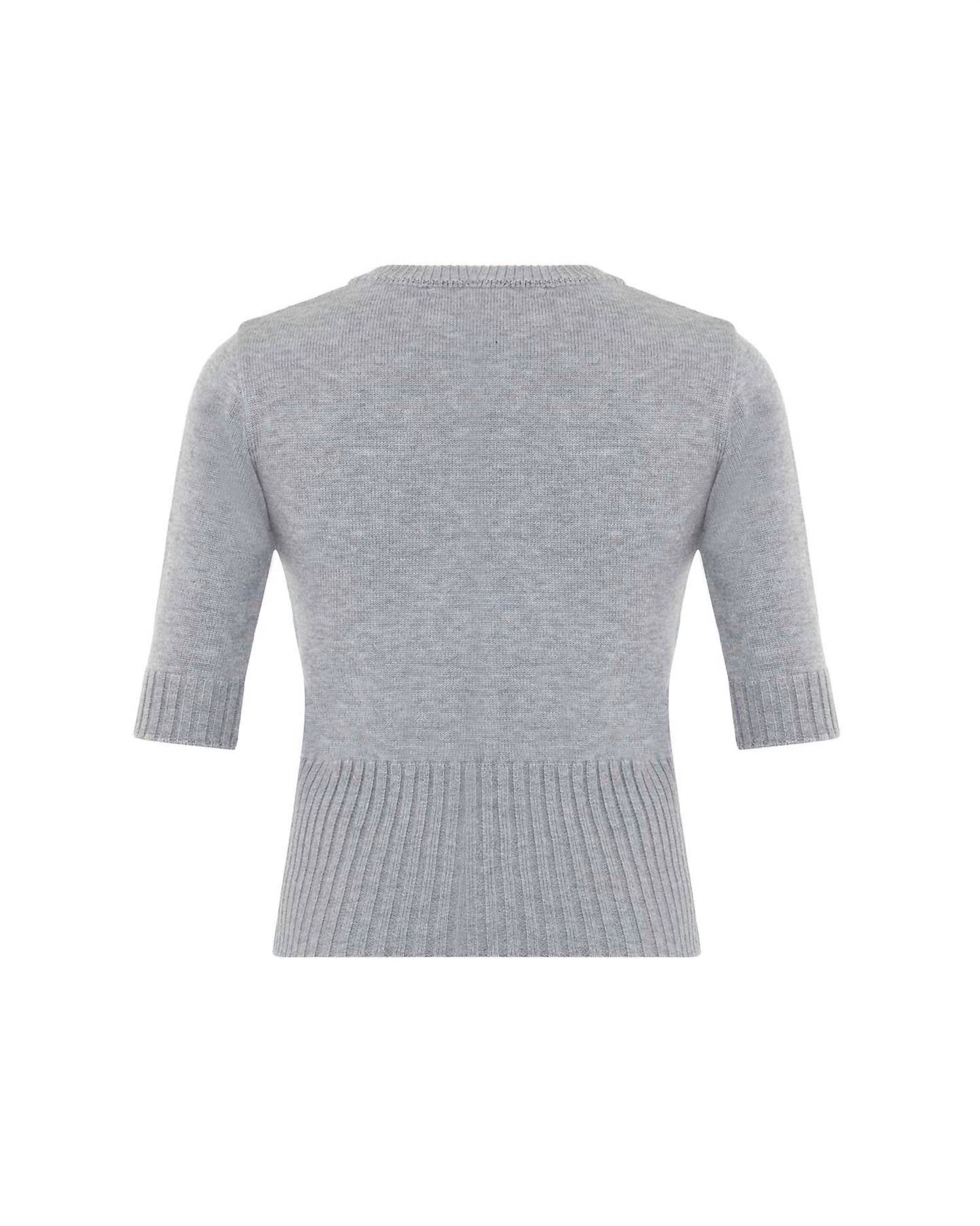 Theo The Label - Women's Nomia Ribbed Waist Crew Sweater Top
