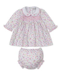 Kissy Kissy - Girls' Autumn Blossoms Smocked Dress Set