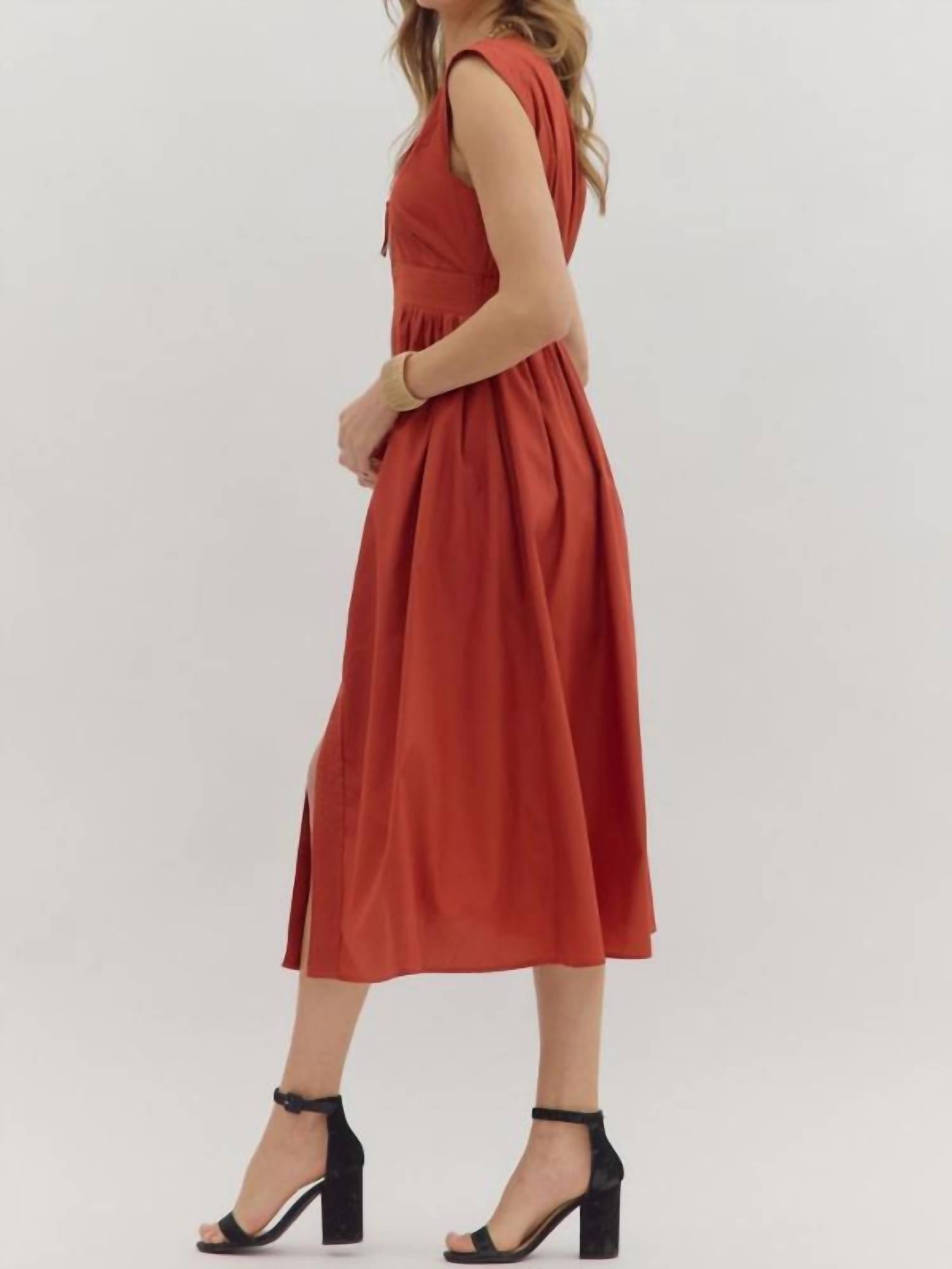 Entro - Haven Front Zip Midi Dress