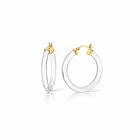 Gold & Honey - Women's Thin Lucite Hoop Earrings