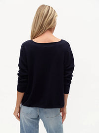 Six/Fifty - LOVIE GRAPHIC HEART V-NECK SWEATER