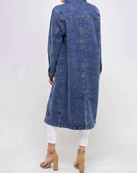 Blue Age - Long Trench Coat Jean Jacket