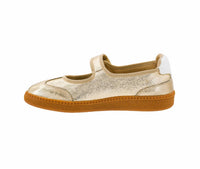 Corkys Footwear Women's Calm Down Mary Jane Sneaker in gold - women's sneaker - detail view