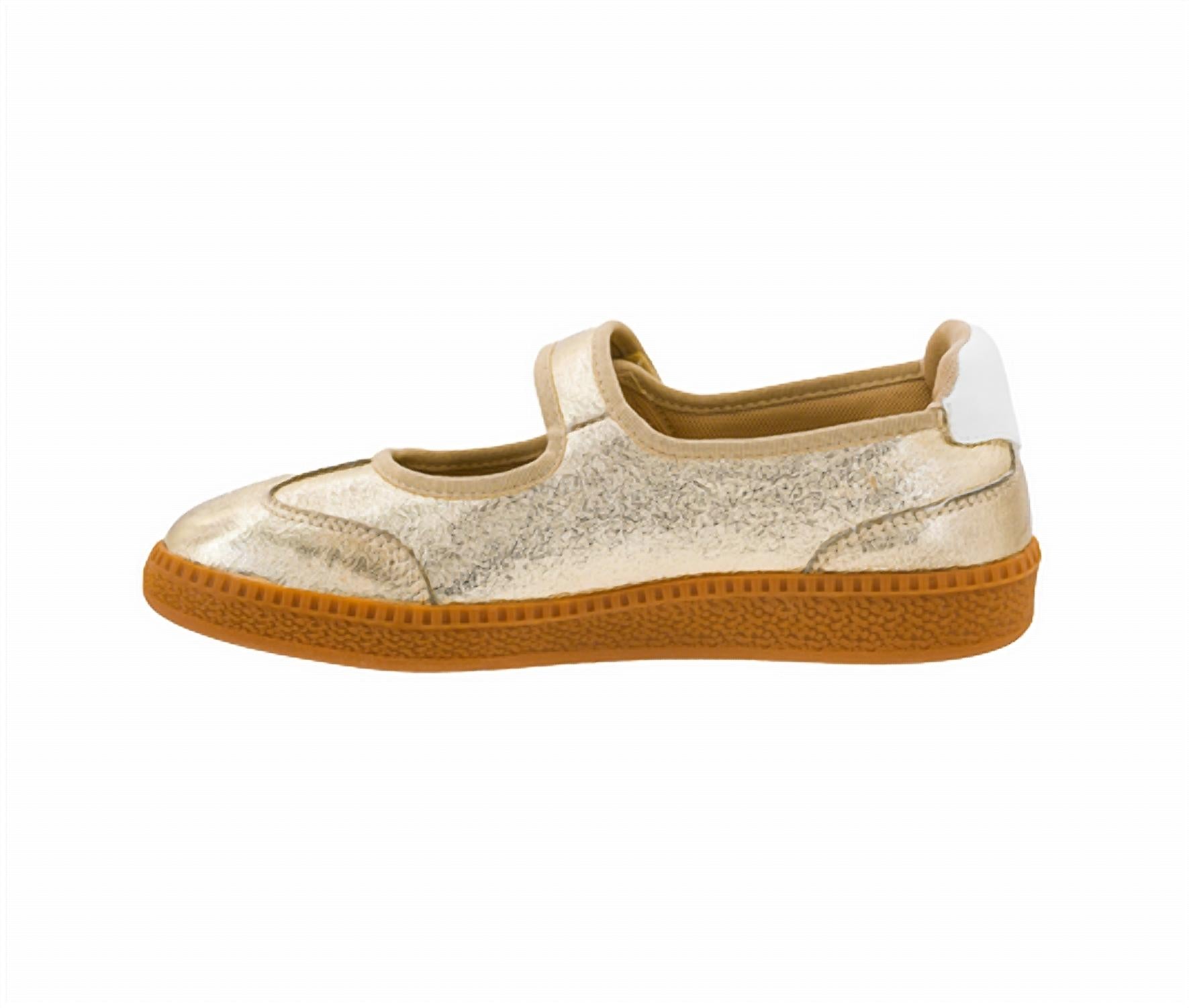 Corkys Footwear Women's Calm Down Mary Jane Sneaker in gold - women's sneaker - detail view