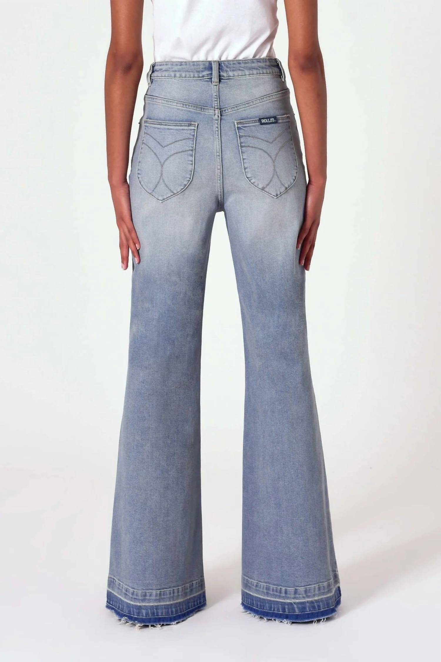 ROLLA'S Women's Eastcoast Flare Jeans in palace vintage - women's jeans - detail view