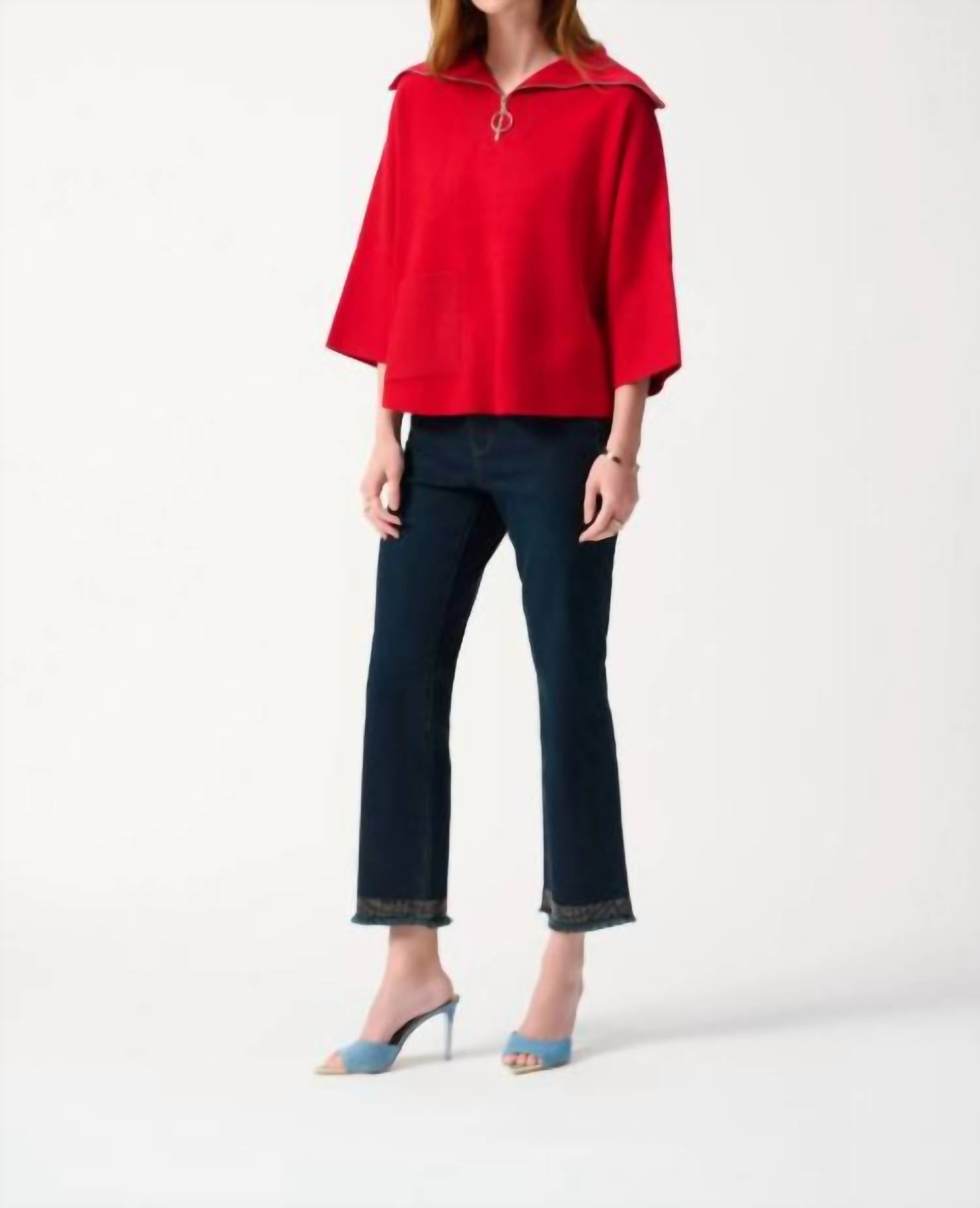 Joseph Ribkoff - Jacquard Collar Sweater