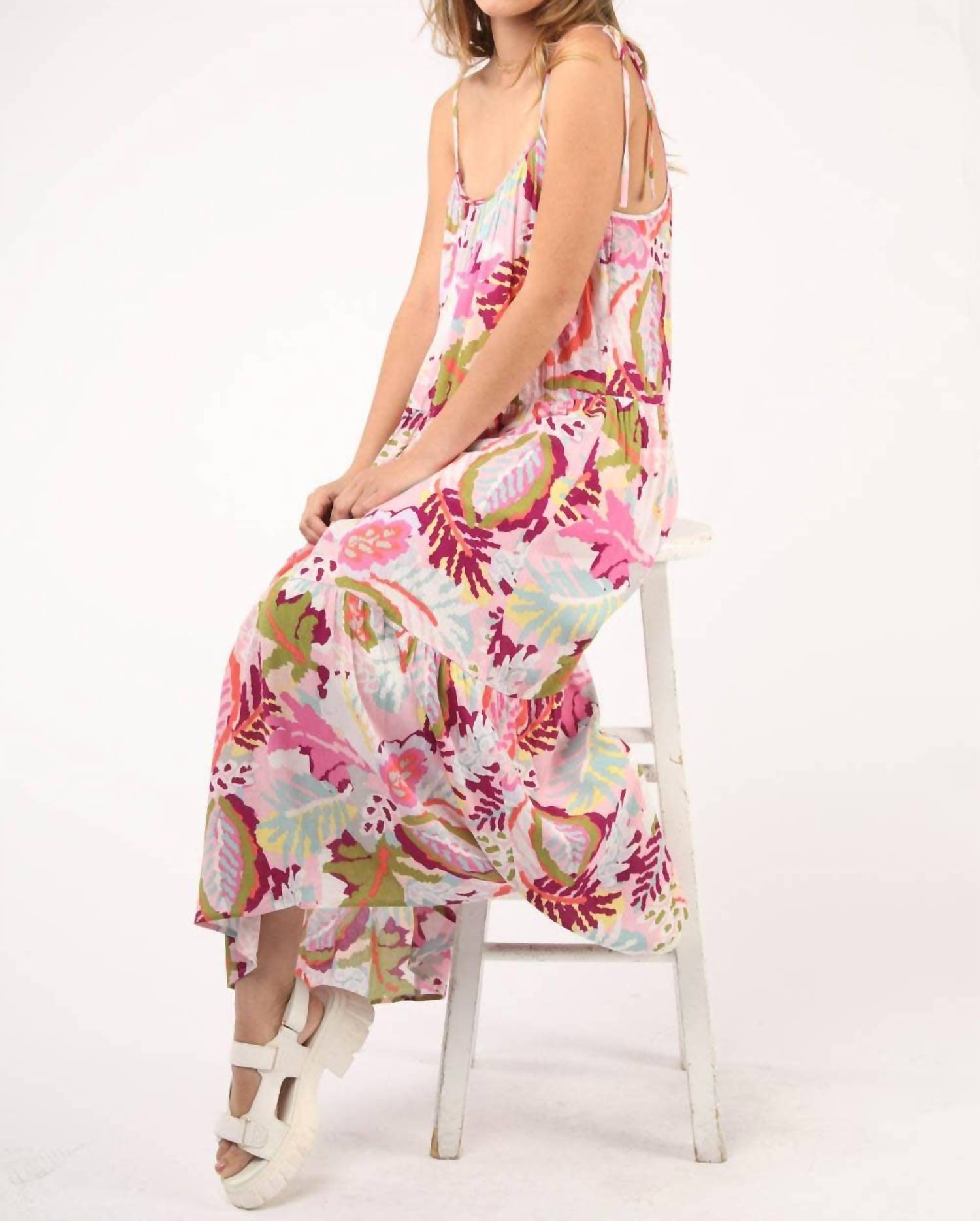 Very J - Tropical Print Midi Dress - Plus
