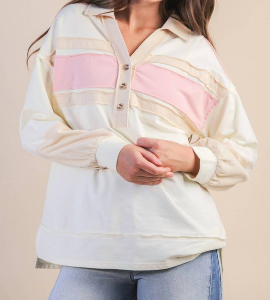 Very J - Color Block Oversize Pullover