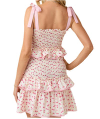Baby Pink - Fancy Floral Mini Dress
