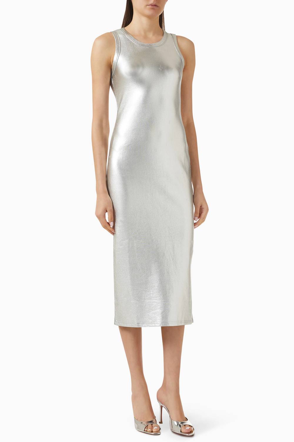 Never Fully Dressed - Metallic Ribbed Dress