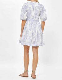 Oliphant - V-neck Puff Mini Dress