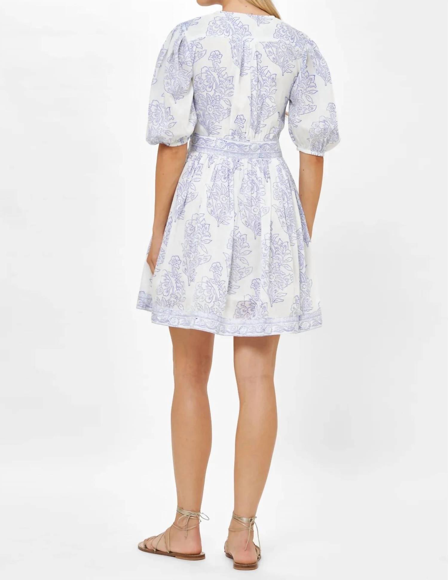 Oliphant - V-neck Puff Mini Dress