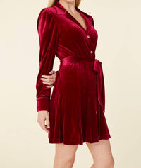 Dolce Cabo - VELVET BELTED DRESS