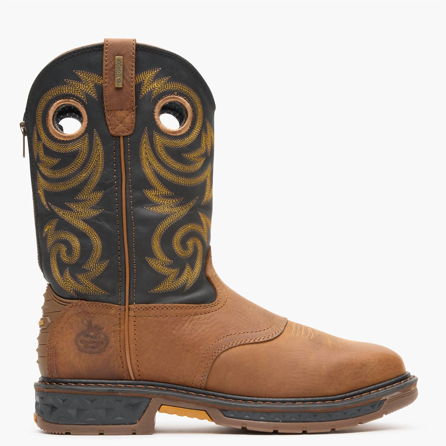 Georgia Boot - Men's Carbo-tec Lt Steel Toe Waterproof Pull On Work Boot - Wide