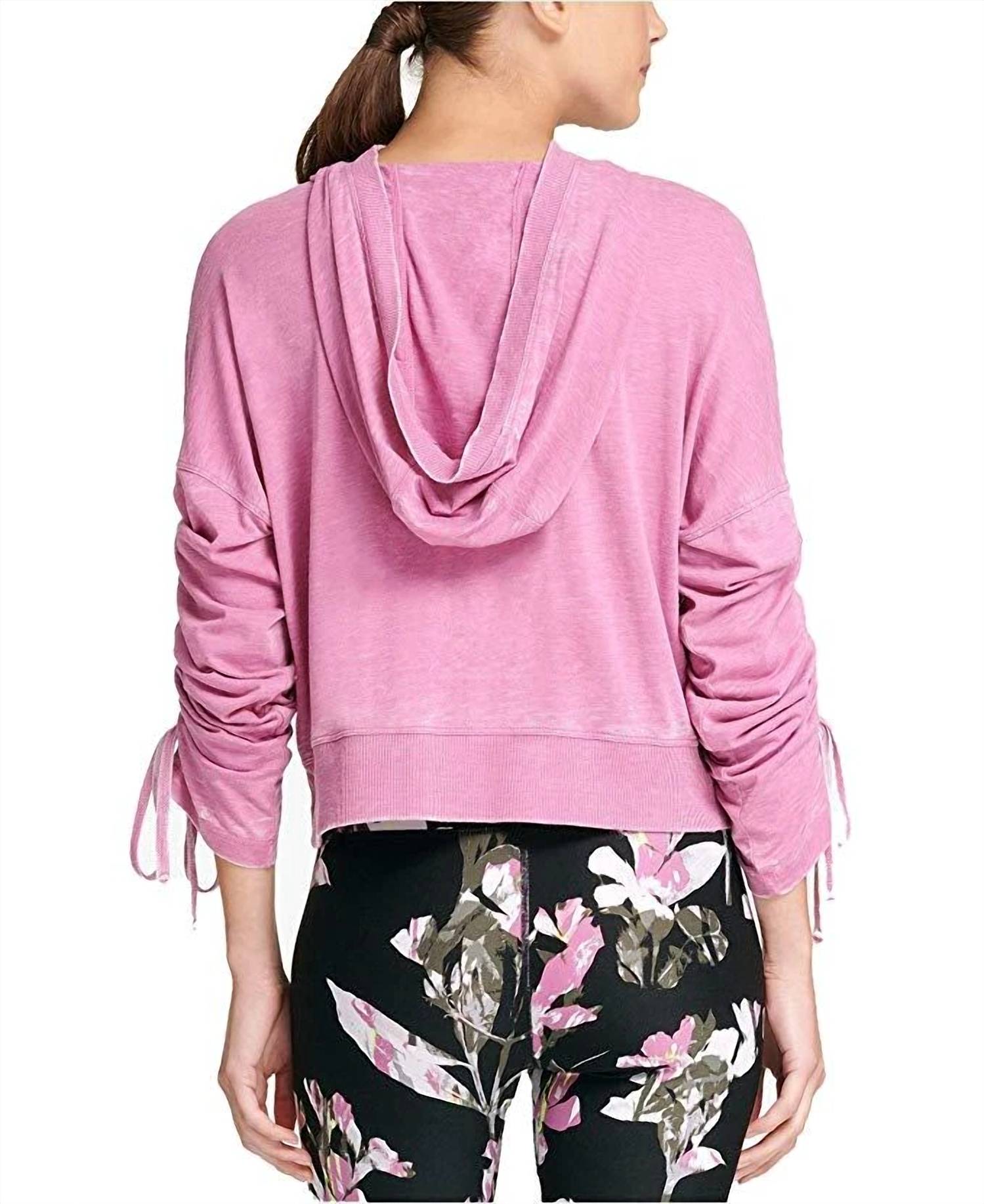 Dkny - Activewear Sport Relaxed Cinch Sleeve Hoodie