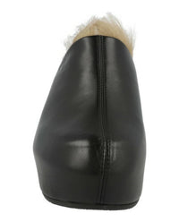 Givenchy - Women's Leather And Faux Fur Platform G Clogs