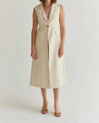 Crescent - Sasha Sleeveless Long Blazer