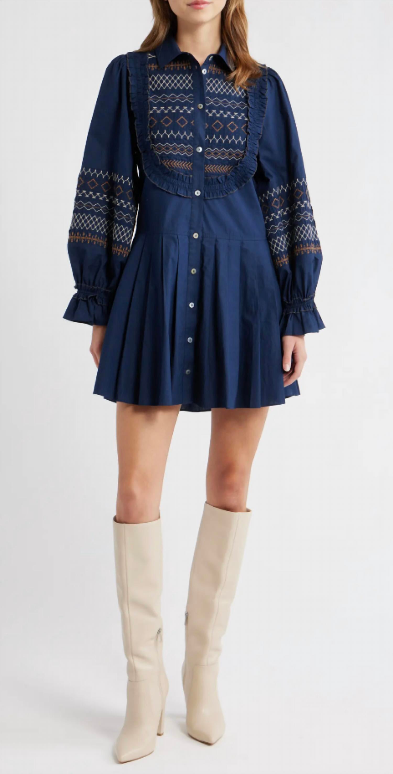 LOVE THE LABEL Walton Mini Dress in pagent blue 1 - women's dress