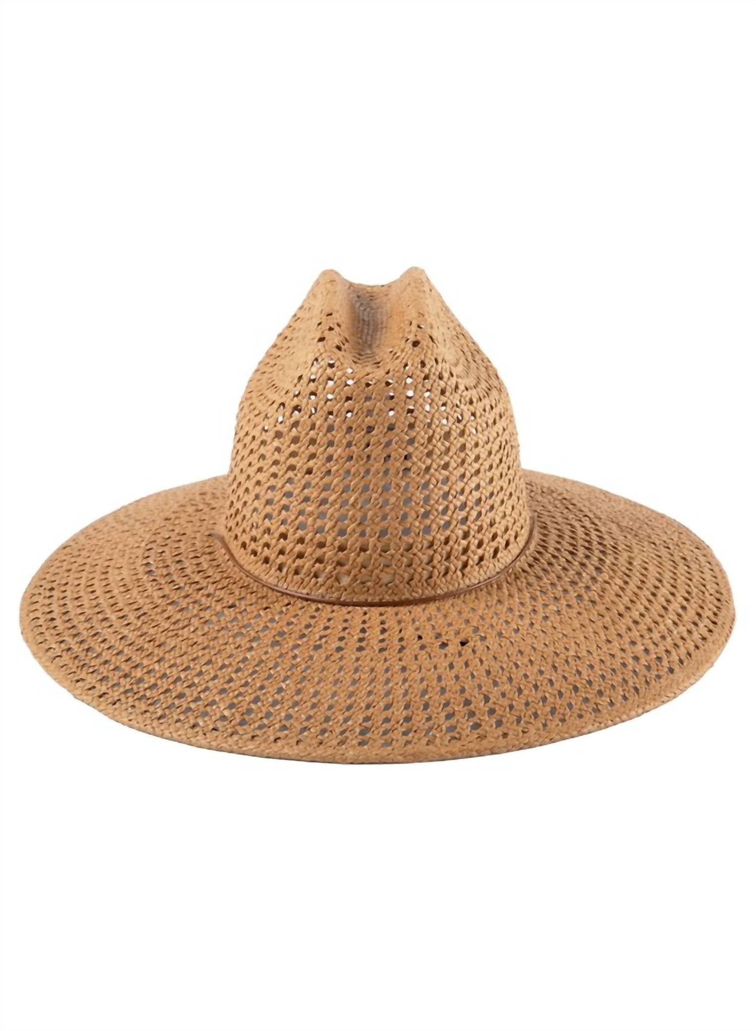 Lack of Color Vista Hat in cesca brown - women's hat - detail view
