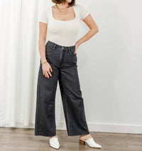 Hidden - Crop Wide Leg Jeans