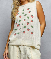 Pol - Sweet Strawberry Sleeveless Top
