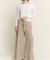 Jade By Jane - Striped Wide Leg Pants