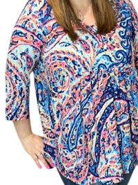 Honeyme - Rainbow Paisley Tee