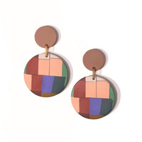 Sunshine Tienda - Women's Rancher Circle Stripe Earrings