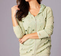 Angel Apparel - Cutwork Zip Hoodie
