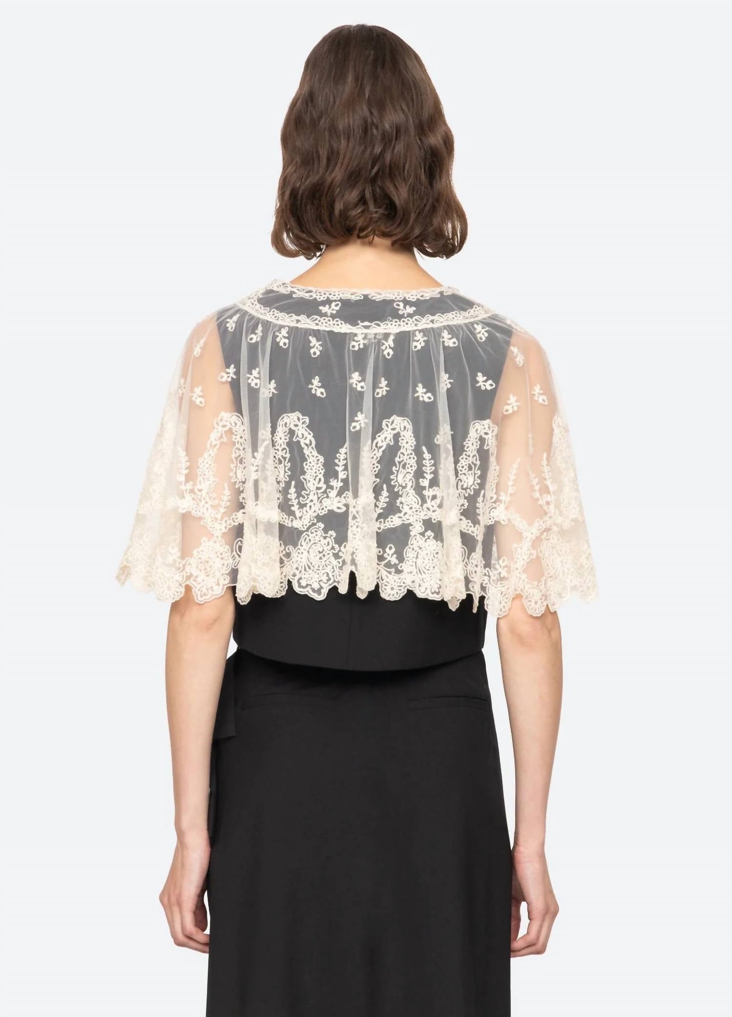 Sea - Elisa Tropical Wool Capelet Vest