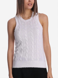 Minnie Rose - Cotton Frayed Tank Top