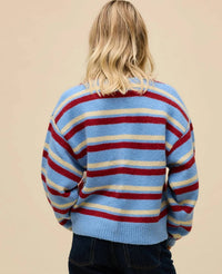 Daydreamer - Stripe V-neck Slouch Cardigan