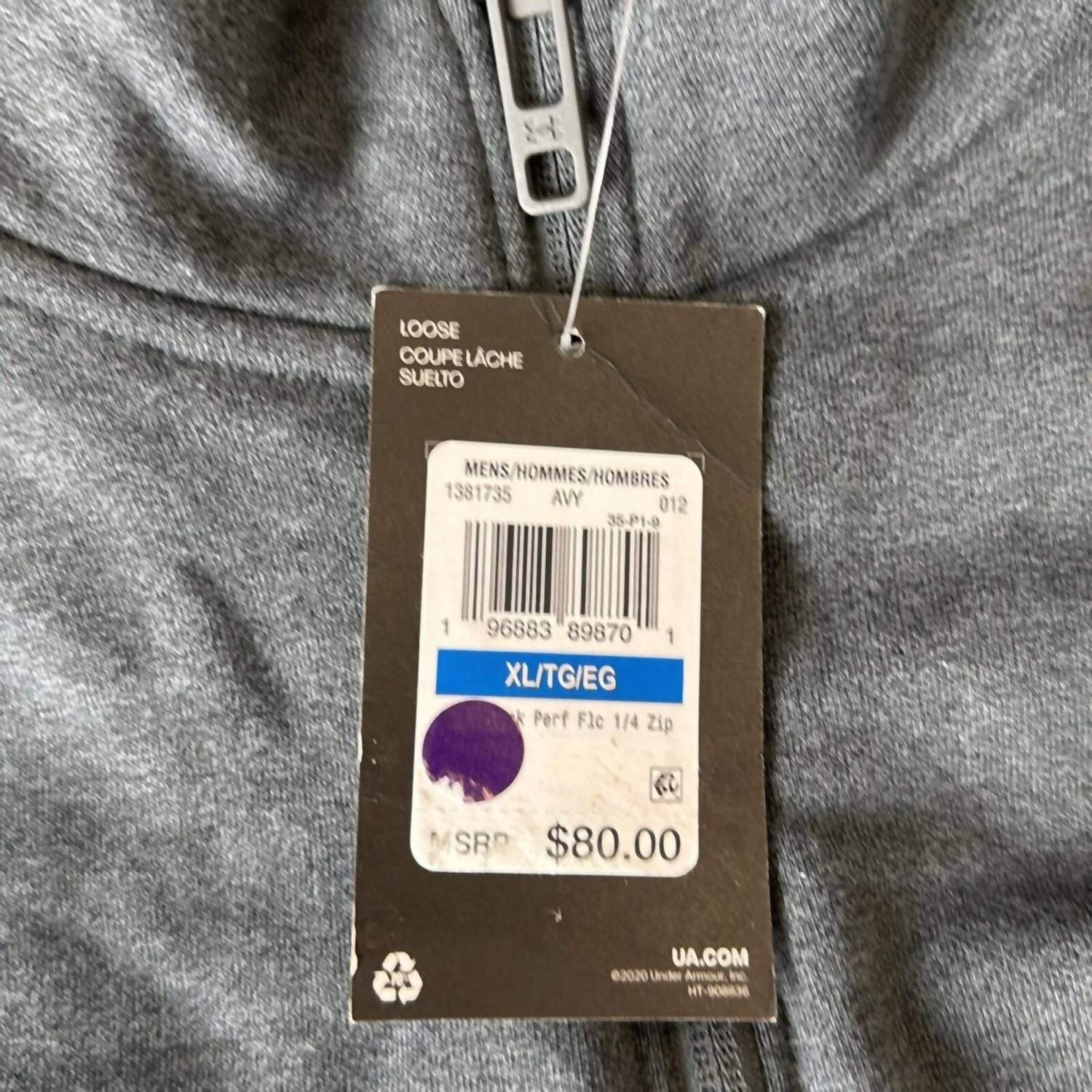 UNDER ARMOUR Armour Fleece Quarter Zip Pullover Sweater in blue - men's sweater - view 4