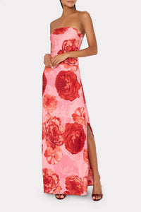 Milly - Vera Satin Floral Dress