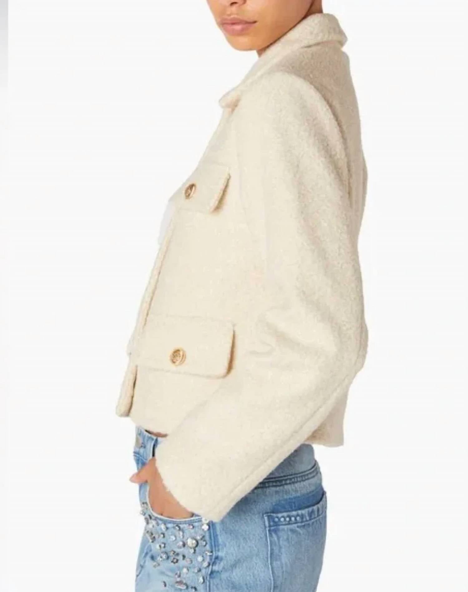 Blanknyc - Bouclé Crop Shacket