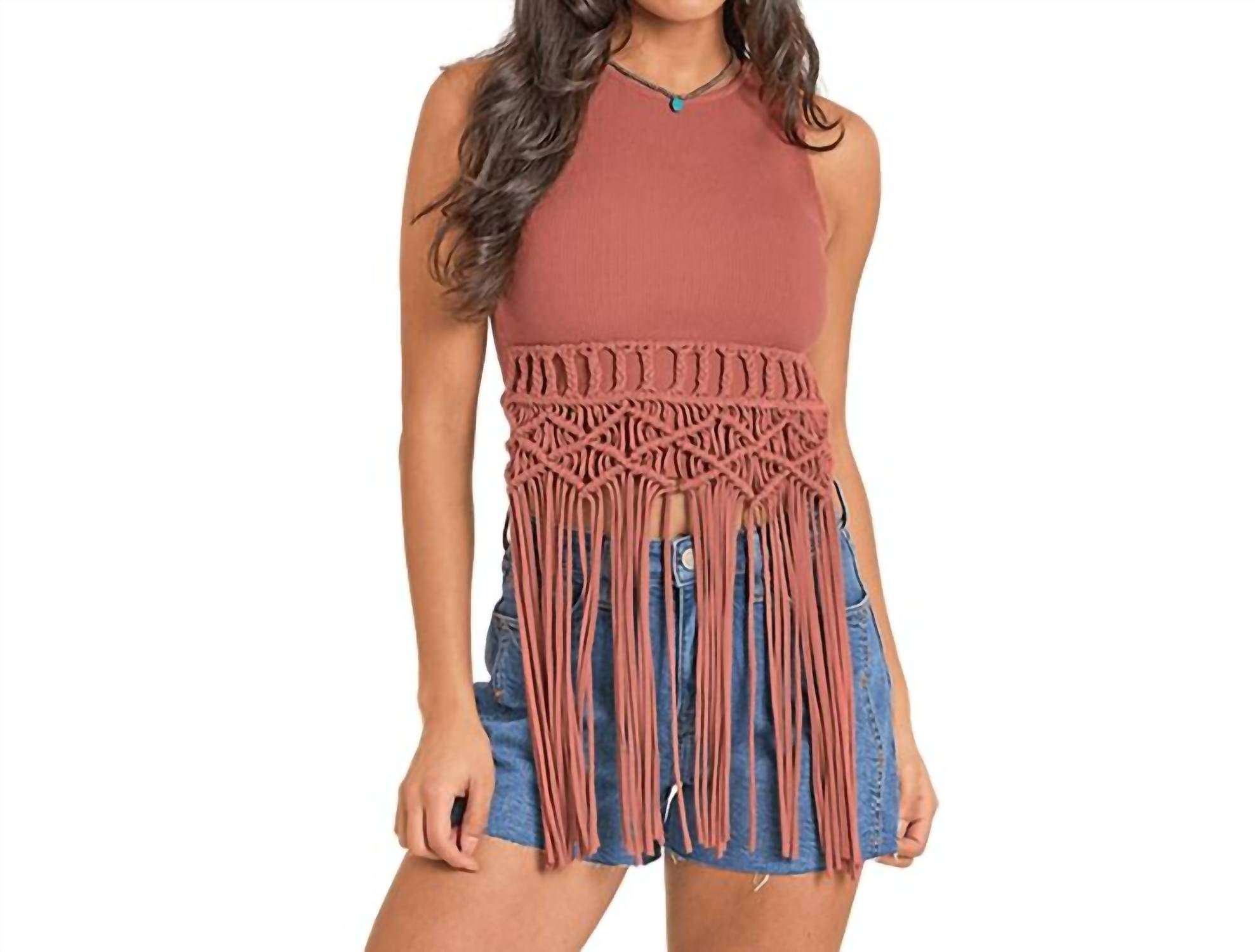Rock & Roll Denim - Macrame Tank Top