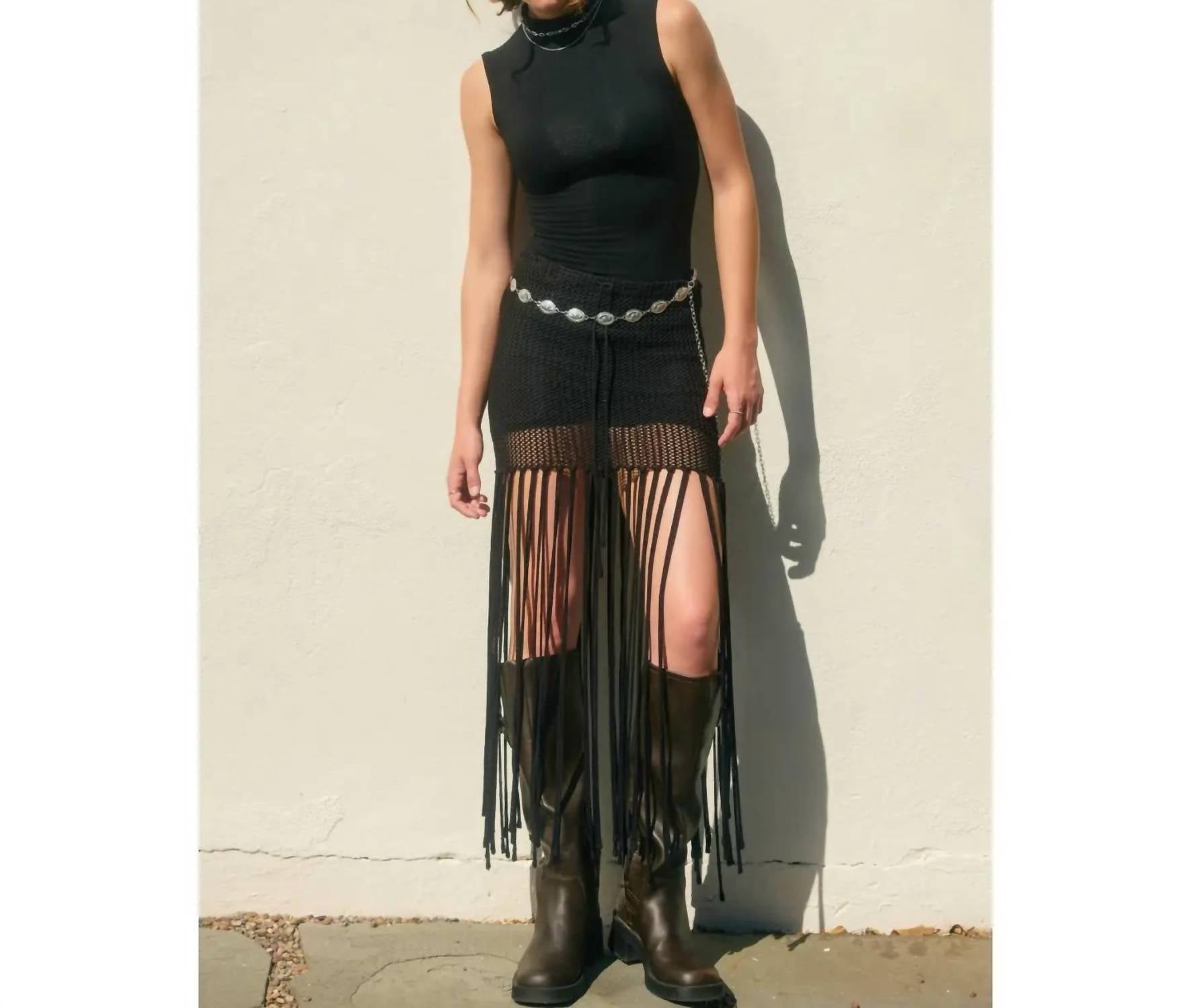 Dress Forum - Woodstock Crochet Fringe Hem Skirt