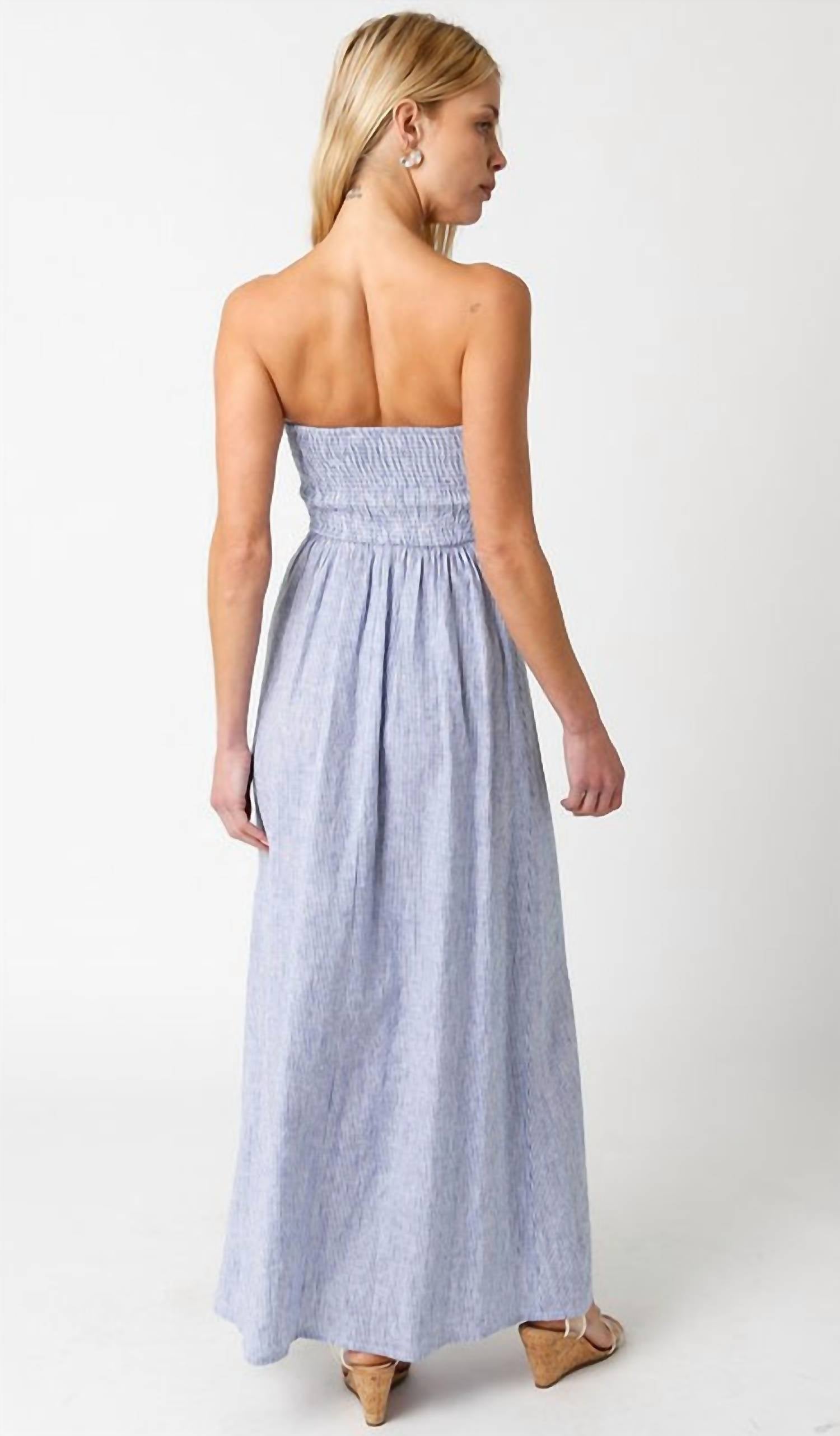 Olivaceous - Milly Striped Maxi Dress