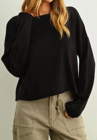 Miou Muse - Essential Rolling Hem Top