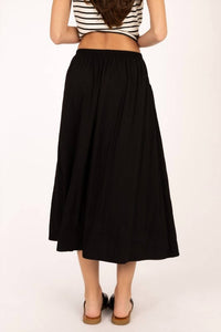Elle Grey - Elastic Waist Flare Skirt