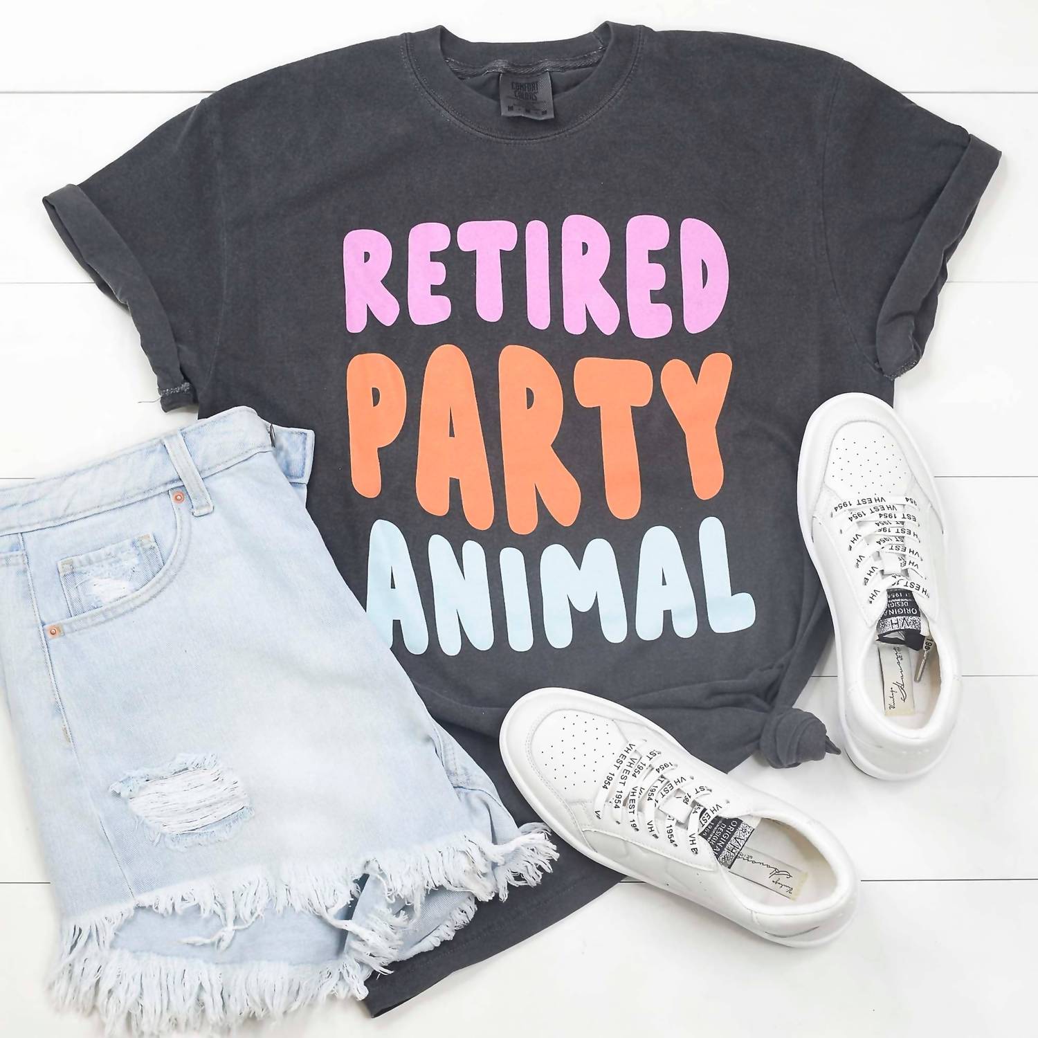 Comfort Colors - Women's Retired Party Animal Funny Graphic Tee