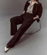 Vince - Italian Wool-blend Pleated Wide-leg Trousers