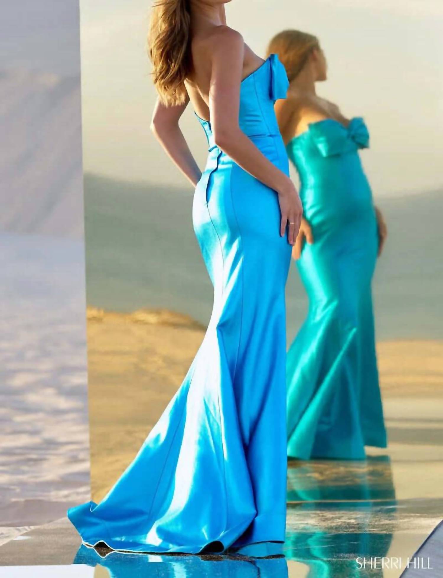 Sherri Hill - Strapless Satin Gown