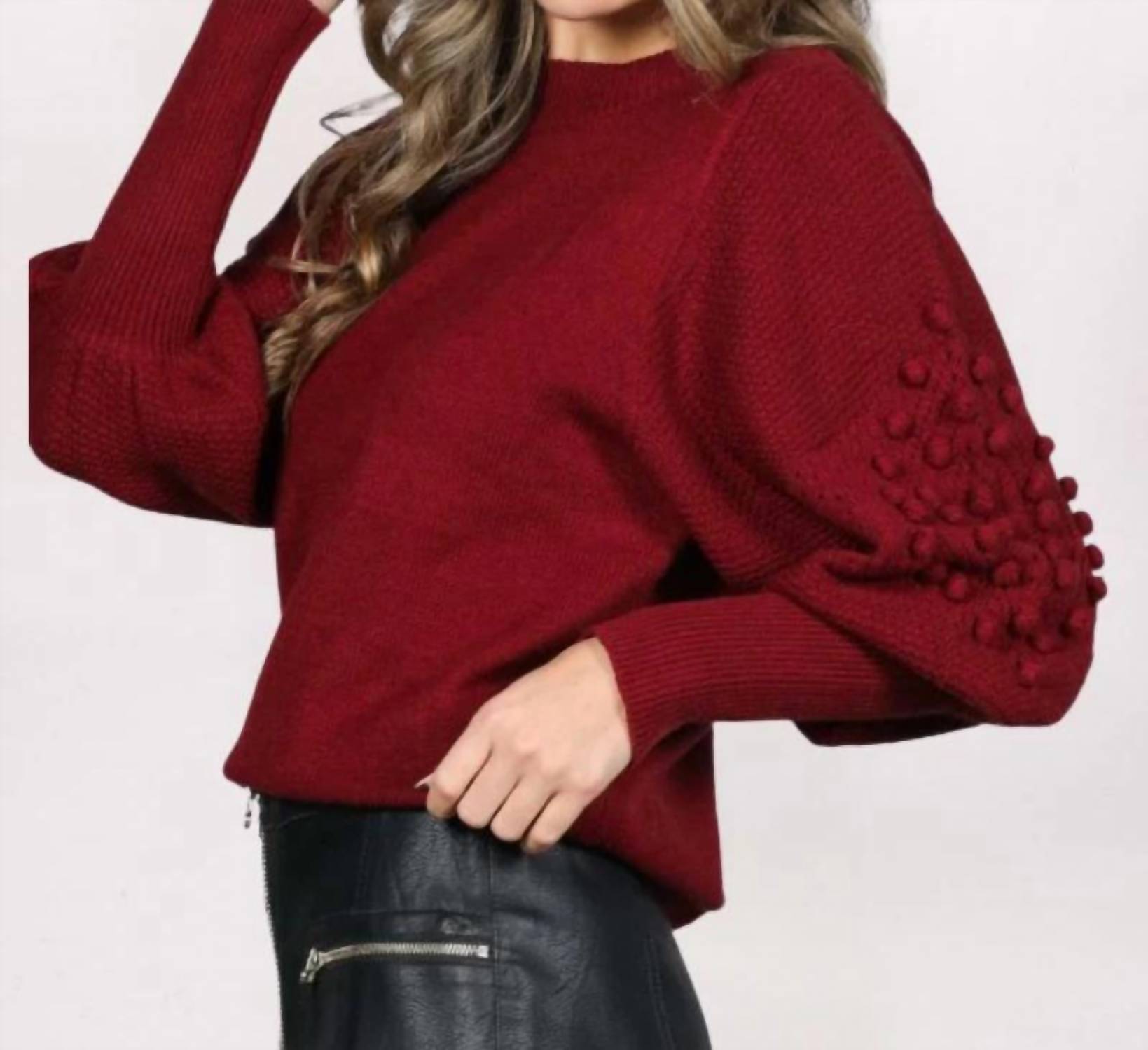 Rowan + Riot - Textured Puff Sleeve Sweater